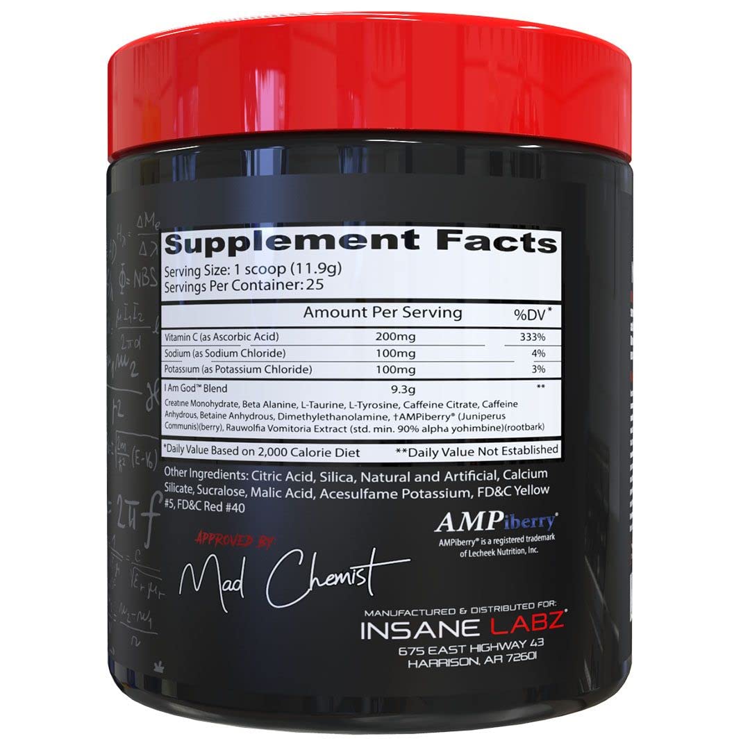 Amazon.com: Insane Labz I am God Pre Workout, High Stim Pre